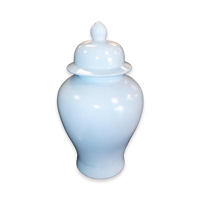 Ethan Allen Small Lacey Blue Temple Jar 