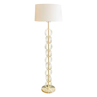 Brass Circle Stack Floor Lamp 