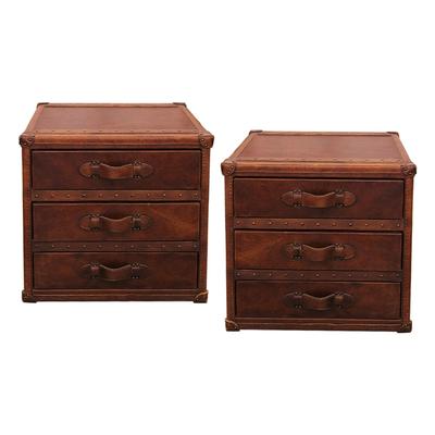 Pair of Restoration Hardware Trunk Night Stands