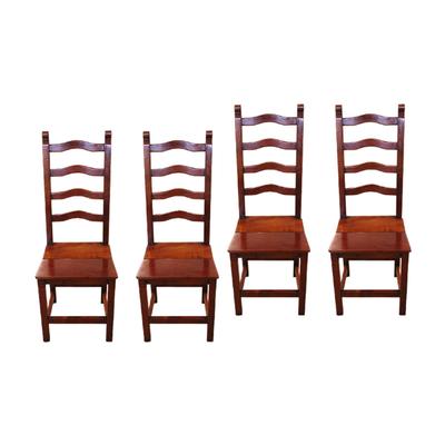 Set of 4 Wood Dining Chairs