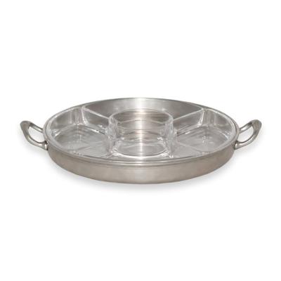  Arte Italica Pewter Glass Serving Tray