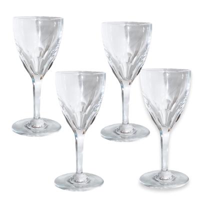 Set of 4 Baccarat Genova Wine Glasses 