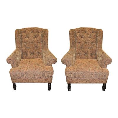  Pair of Jessica Charles Paisley Chairs