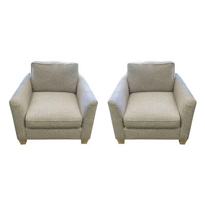 Pair of Hickory White Fabric Chairs