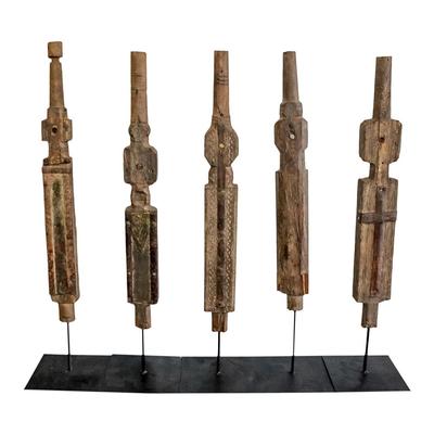 5 Piece Tall Totem Sculptures