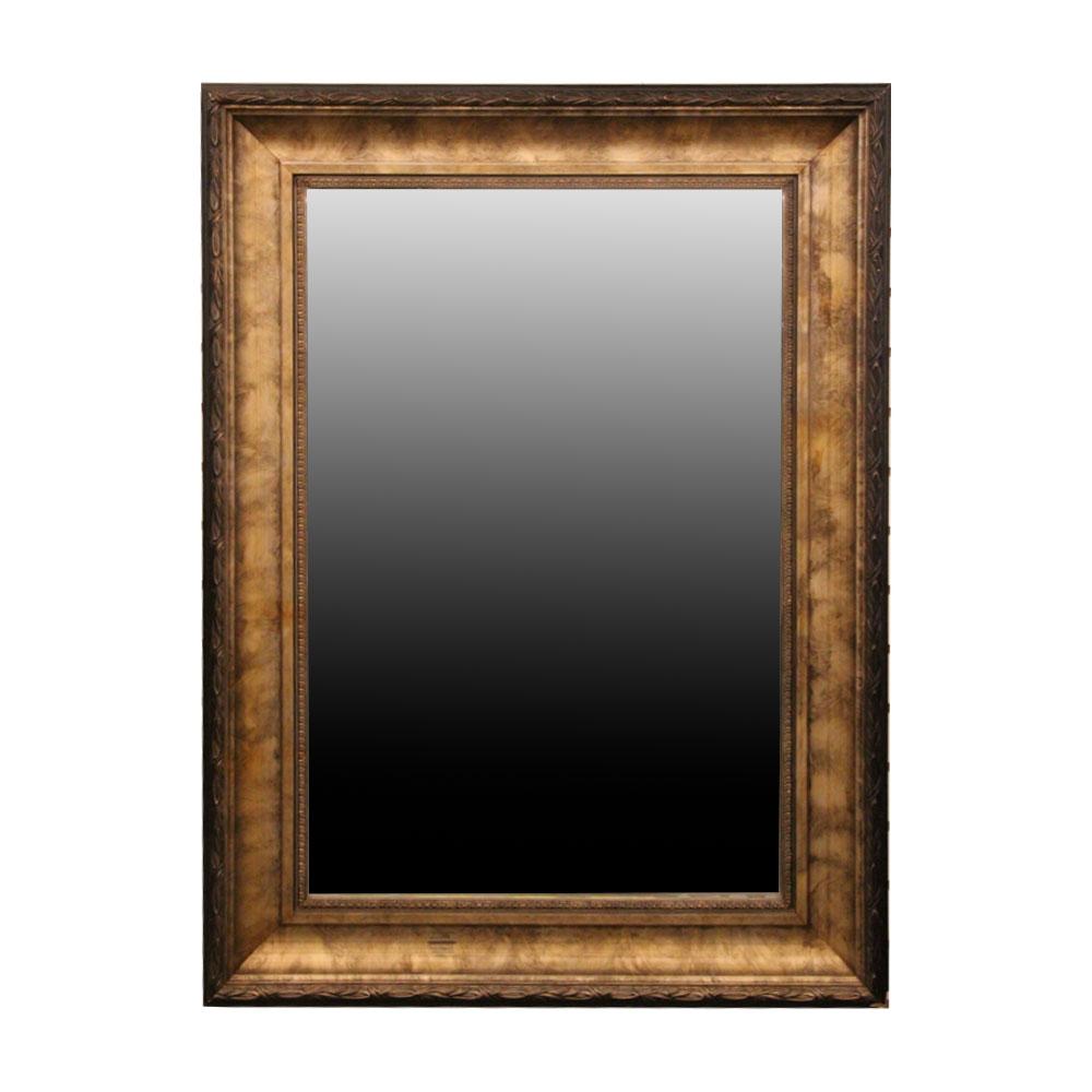  Mirror With Bronze Wood Frame
