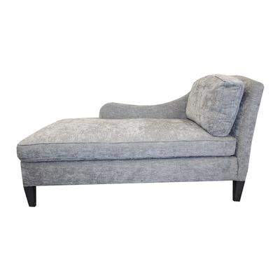 Standford Grey Chenille Custom Down Fill Chaise Lounger