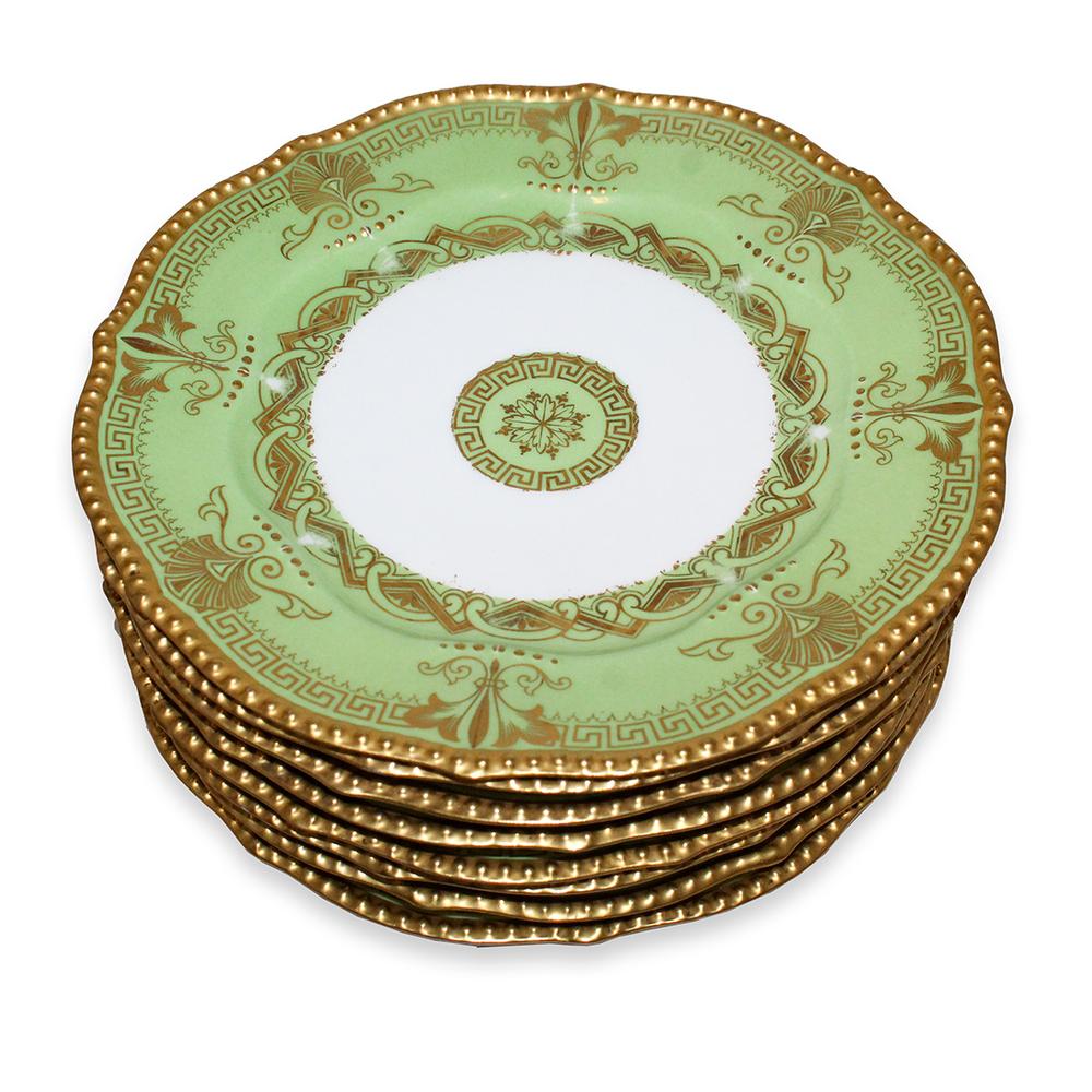  Limoges Gold Rim Hand Painted Plates