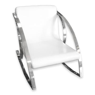 Coaster White Modern Rocking Chair 