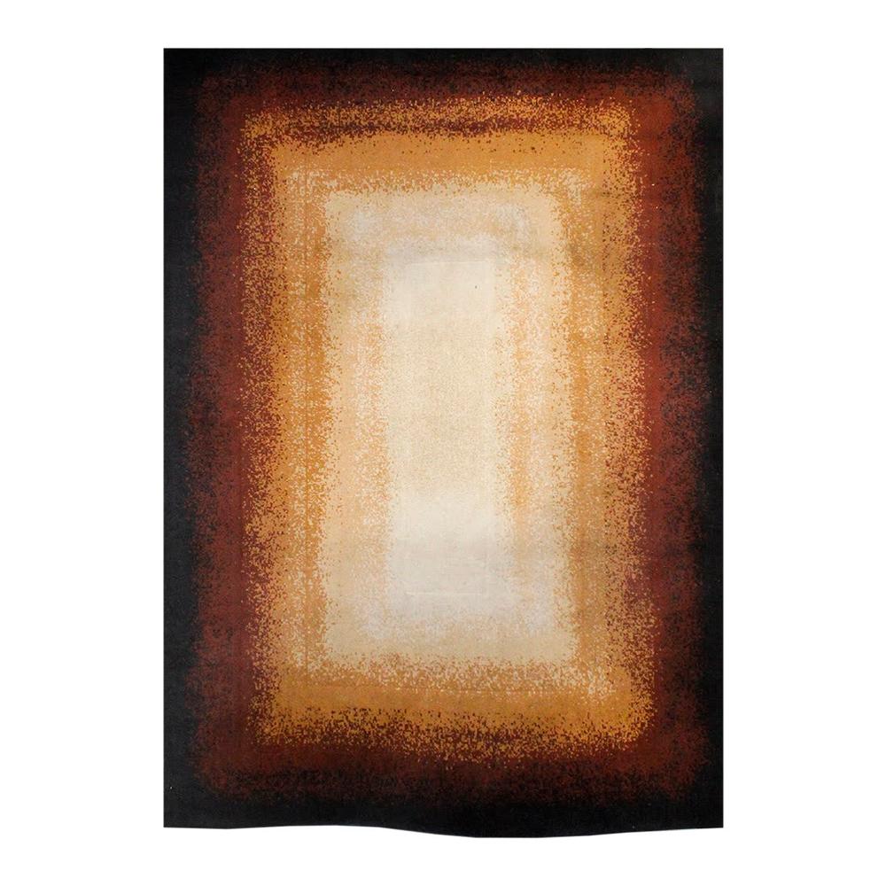  Rust, Brown And Tan Ombre Colored Rug