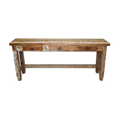 Rustic 3 Drawer Thin Console