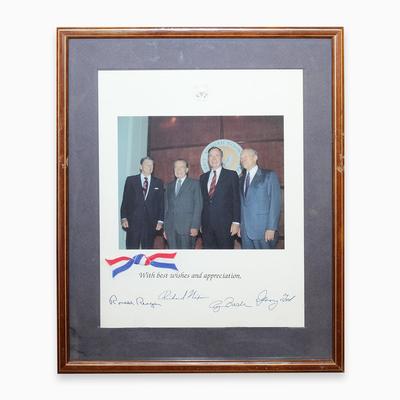 Signed 4 Presidents Photo