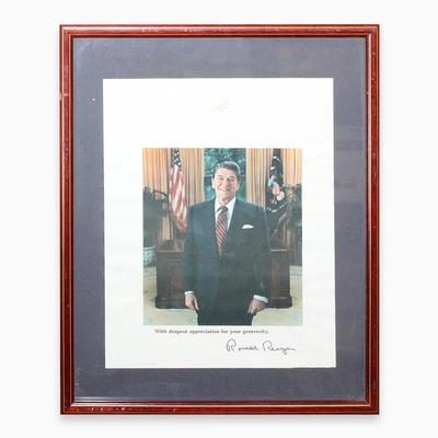 Signed Ronald Reagan Photo