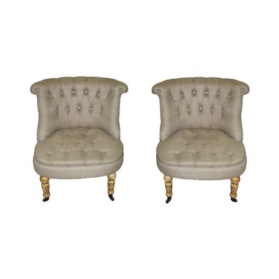 Pair of Tufted Accent Chairs