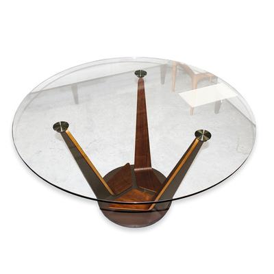 Trilipix Round Glass Top Dining Table 
