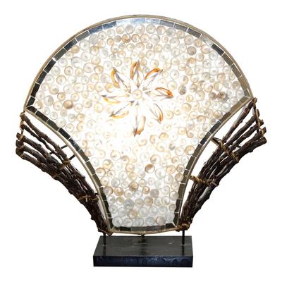 Seashell and Twigs Fan Shaped Lamp