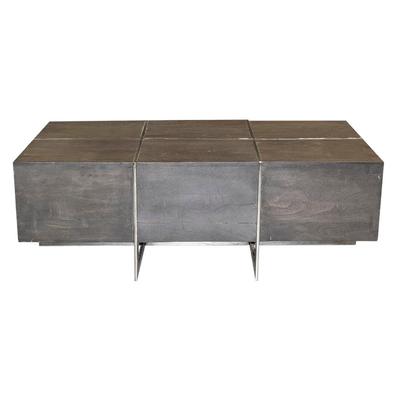 Modern Wood and Metal Coffee Table