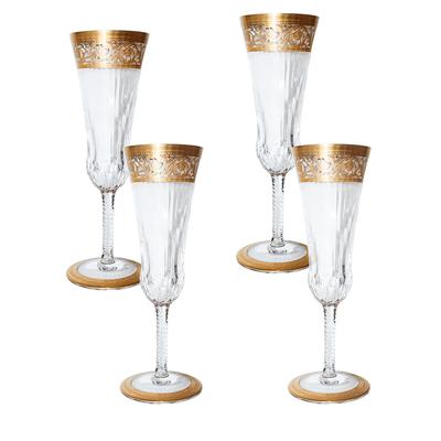 Set of 4 Louis Thistle Champagne Flutes