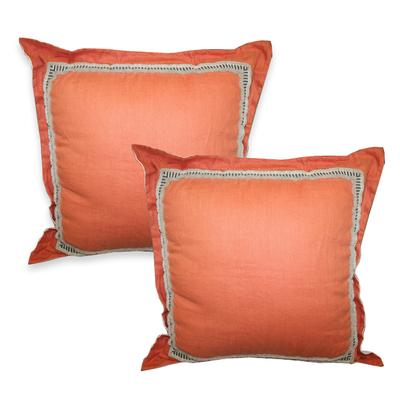 La-Z-Boy Pair of Breeze Tangerine Pillows 