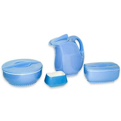 Set of 4 Montgomery Ward Ceramics Blue Dishware