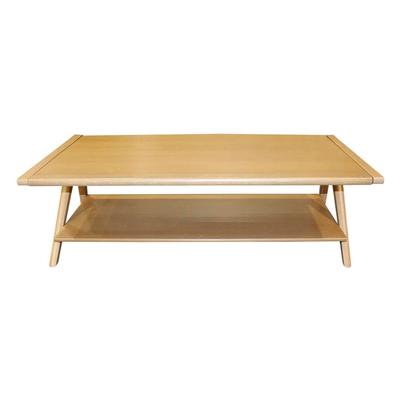 Mid Century Modern Neutral Wood Coffee Table