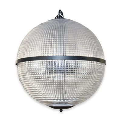 Parisian Holophane Globe Pendant 