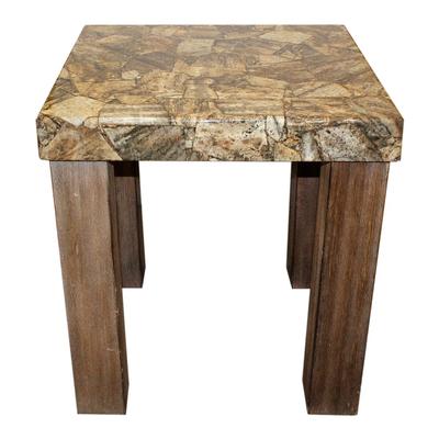 Faux Stone Look End Table