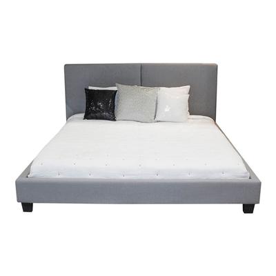 Grey Fabric King Bed Frame
