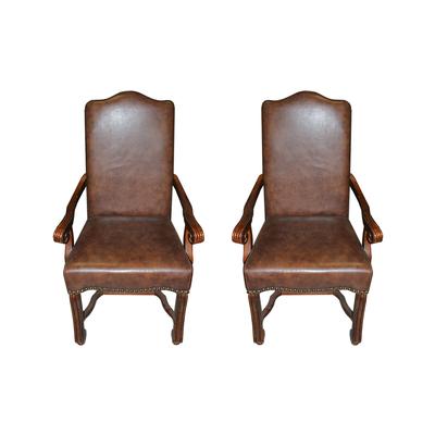 Pair of Leather Captains Chairs