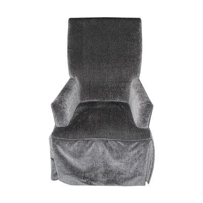 Bernhardt Grey Skirted Fabric Chair