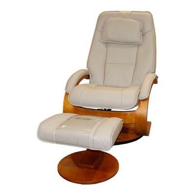 Oslo Bergen Leather recliner with Ottoman 