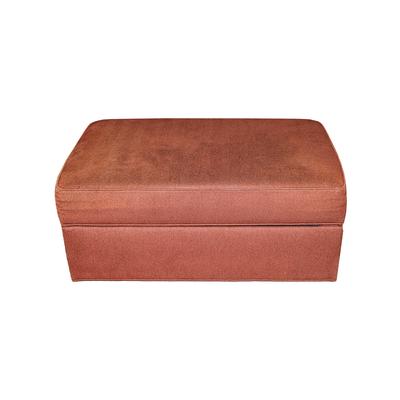 Ethan Allen Red Tone Ottoman with Pillows
