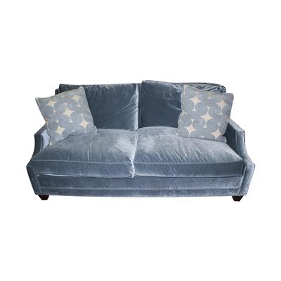 Norwalk Blue Velvet Sofa