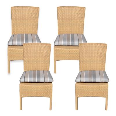  Set of 4 Karl Rausch Wicker Chairs