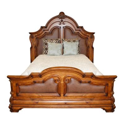 Aico Leather Padded Cal King Bed Frame