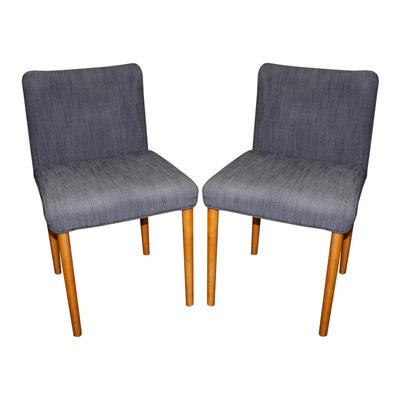  Pair of West Elm Fabric Dining Chairs