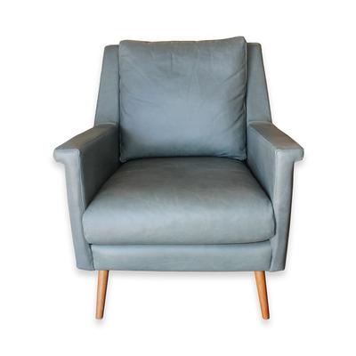 West Elm Leather Carlo Chair 