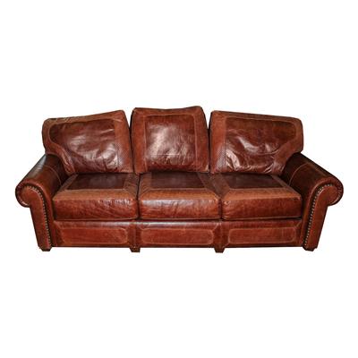 Stickley Three Seater Leather Sofa