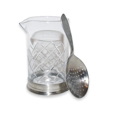 Match Cocktail Mixing Glass and Strainer 