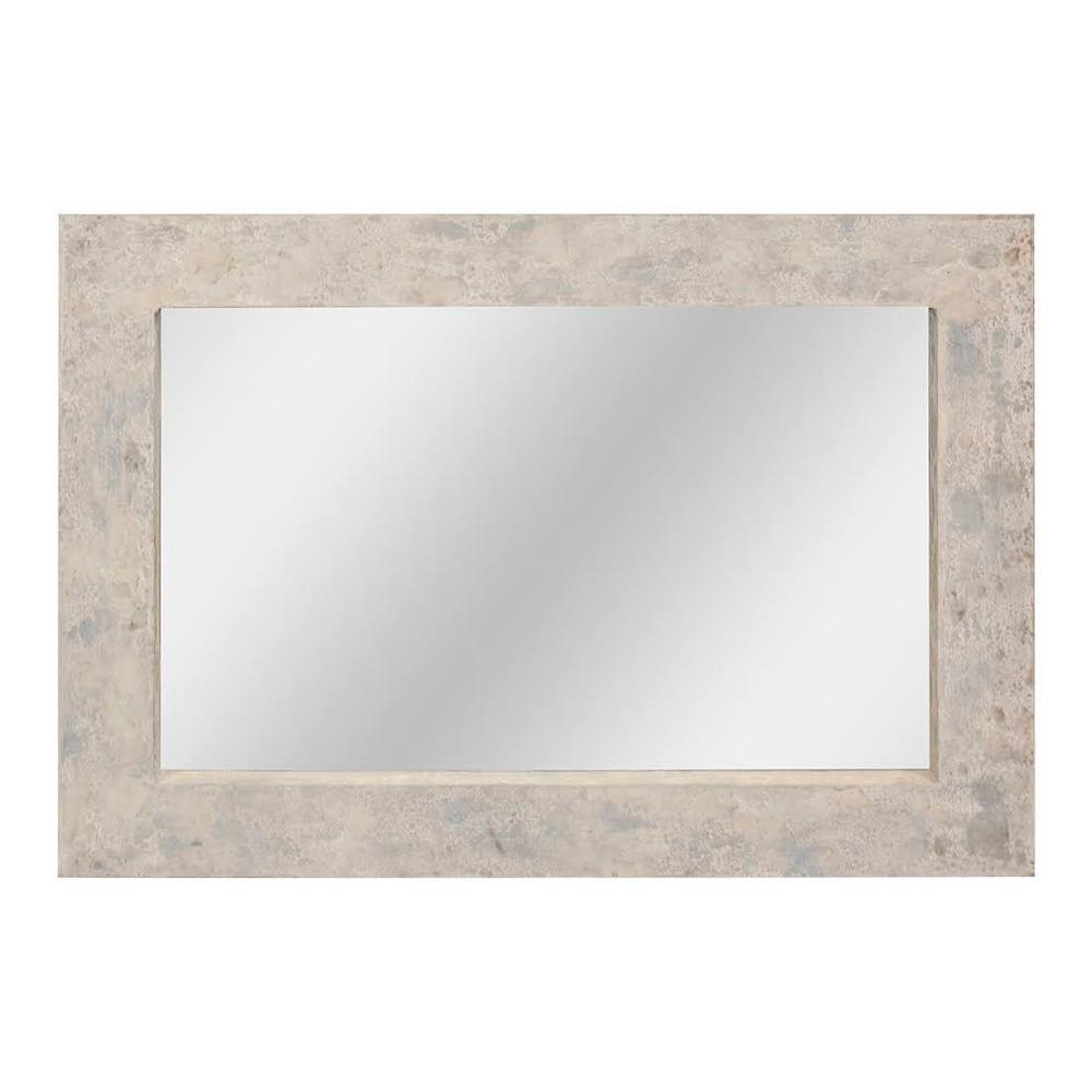  Grey Acid Wash Framed Mirror