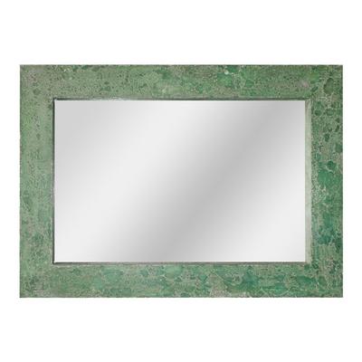 Green Acid Wash Framed Mirror