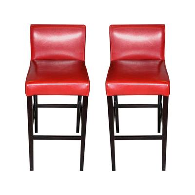 Pair of Weston Home Faux Leather Barstools
