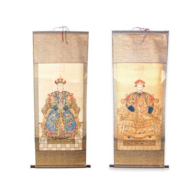 Silk Tapestry Emperor and Empress