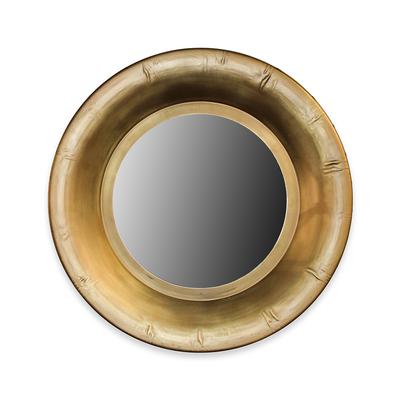 Gold Round Metal Frame Mirror 