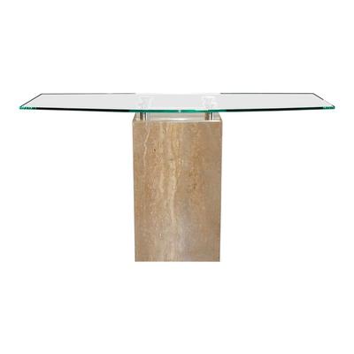 Copenhagen Marble with Glass Console Table