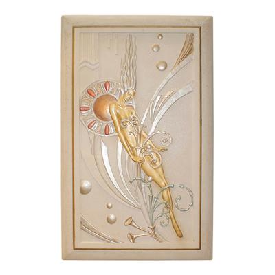 Art Deco Lady in Gold Wall Relief