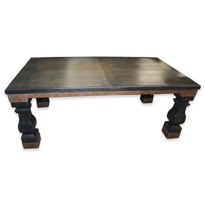 Drexel Wood Table with Metal Accents 
