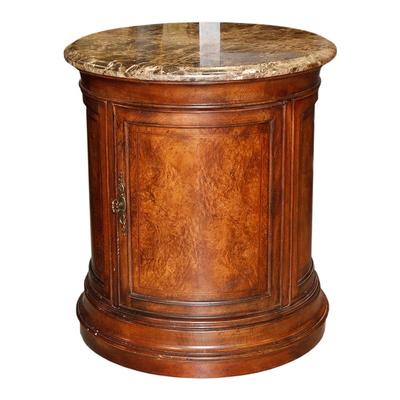 Round Marble Top Side Storage Table