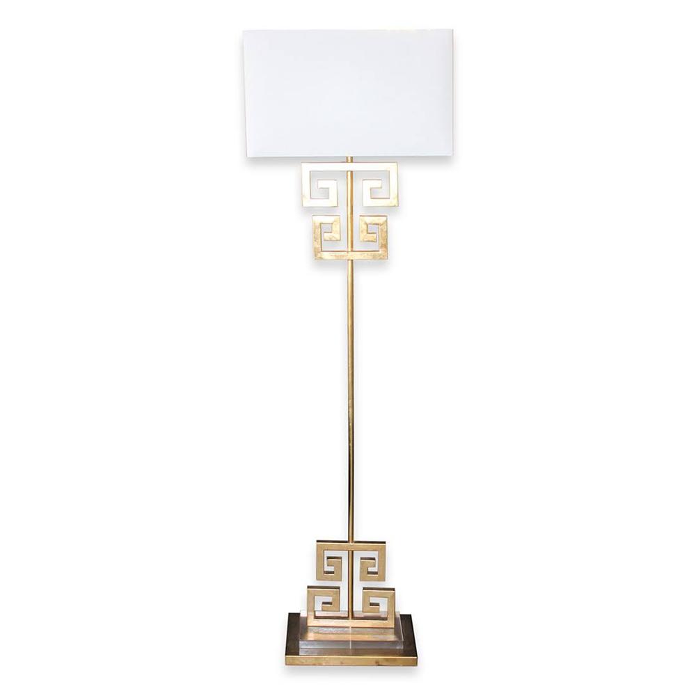  Gold Greek Key Floor Lamp