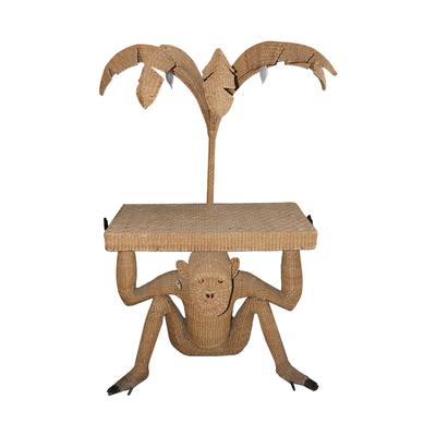 Mario Lopez Torres Monkey Console with Palm Light